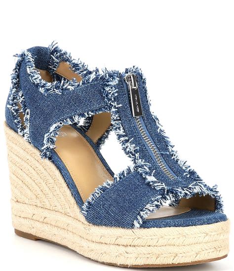 michael kors berkley shoes gold|Michael Kors denim wedges.